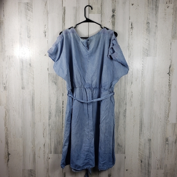 Luxology light blue chambray dress women's plus size 20 - Picture 4 of 13